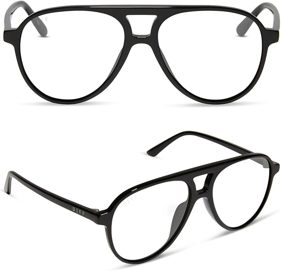 DIFF Tosca II | Designer | Oversized | Aviator Blue Light Blocking Glasses
