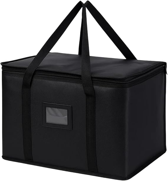 50L Insulated Food Delivery Bag, Thermal Bag for Hot and Cold Food, Spacious Catering Bag for Delivery Driver, Pizza Delivery, and Outdoor Events