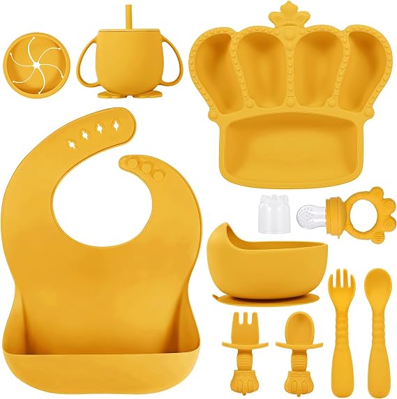 Silicone Baby Feeding Set 10 Pcs Baby Led Weaning Supplies Baby Essentials