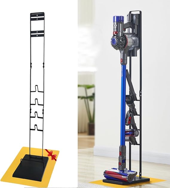 Vacuum Stand for Dyson,Vacuum Accessories Stable Metal Storage Bracket Holder for Dyson Handheld V15 V11 V10 V8 V7 V6 Cordless,DC30 DC31 DC34 DC35 DC58 DC59 DC62 DC74(Black) ...