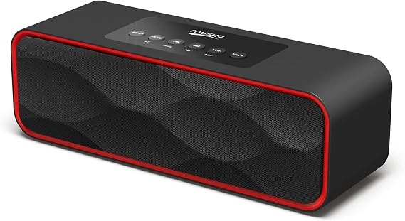 Hawkmark Taşınabilir Kablosuz Bluetooth Stereo Hoparlör, Güçlü Ses 10 W Akustik Sürücüler, Dahili Mikrofon, FM Radyo, Mikro SD Kart, USB AUX-In Yuvası, Akıllı Telefon, PC, MP3 ve Daha Fazlası için