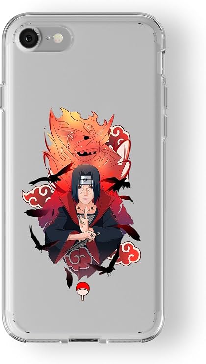Iphone 7 Plus Ve 8 Plus ile Uyumlu Itachi Tasarım Baskılı Şeffaf Kılıf