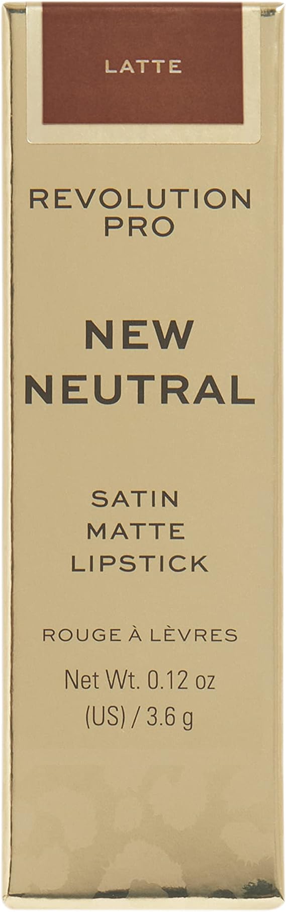 Revolution Pro, New Neutral, Satin Matte, Lipstick, Latte, 3.6g