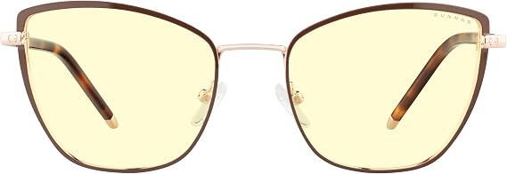 Gunnar Womens Computer Glasses Erika Coffee Gold Amber Lens
