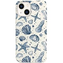 iPhone 12 12 Pro İçin Marine Cover Desenli Silikon Kılıf | Yüksek Kalite UV Baskı & İçi Kadife Lansman Kapak Beyaz