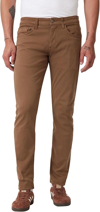 Mavi Men's Marcus Mid Rise Slim Straight Jeans, Bronze Supermove, 34x32