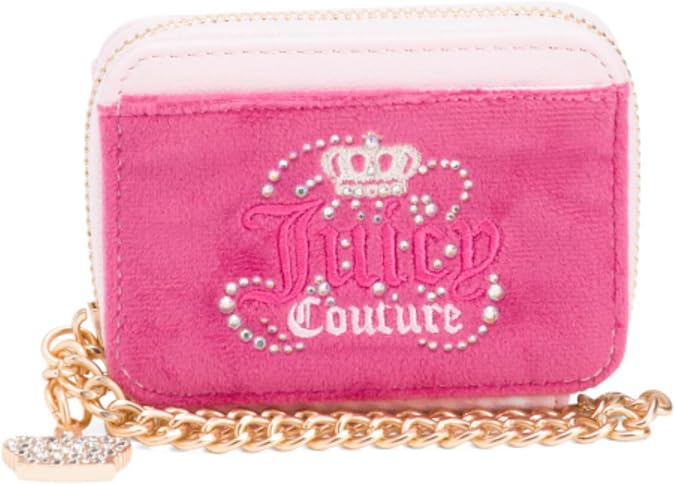 Juicy Couture Women's Square Zip Around Wallet with Wrist Strap