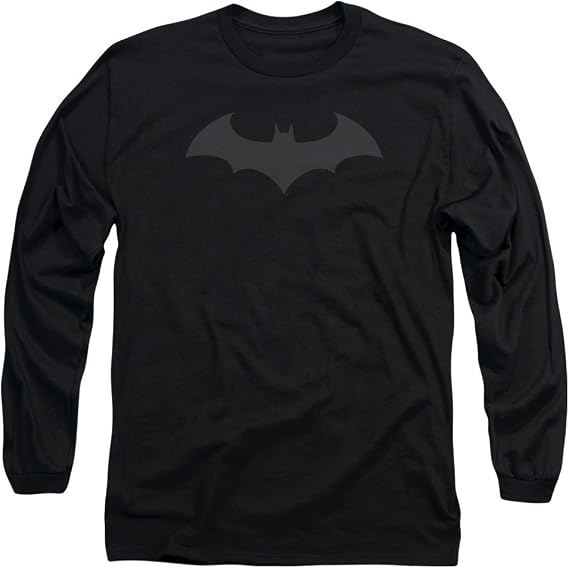 Batman - Mens Hush Logo Long Sleeve Shirt In Black