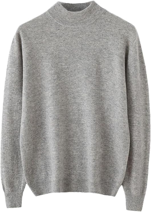 Men's Knitted High Neck Wool Sweaters Pullovers Thin Solid Wool Jumpers Autumn Winter Tops