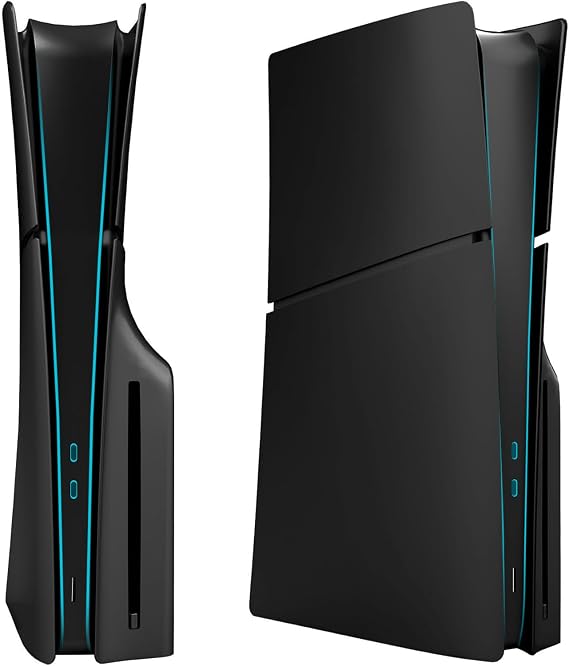 ElitePlay Black Slim Faceplate for PS5 Accessories for PlayStation 5 Slim Model Disc Edition