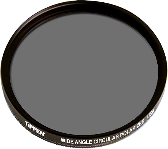 Tiffen 62CP Ultra Slim 62mm Circular Polarizer Filter for Wide Angle Camera Lens, Glare Control, Contrast Increase, Color Enhancing