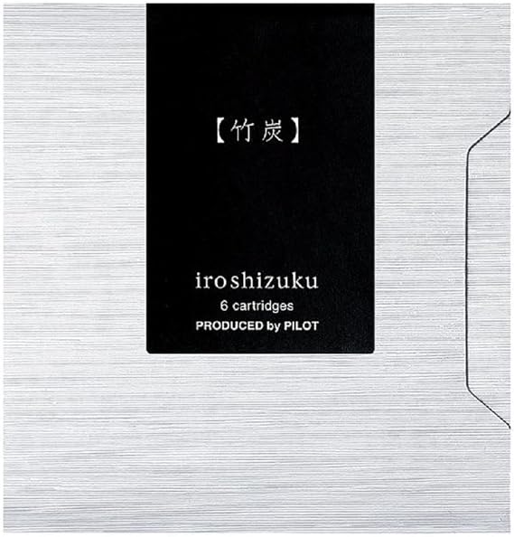 Pilot Iroshizuku Fountain Pen Ink Cartridges Take-sumi (Black) 6 Pieces IRF-6S-TAK with Kanji Love Sticker
