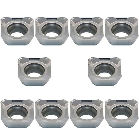 LingGan 10PCS SEHT 43 AFSN Carbide Insert Face Mill SEHT1204 X83 H01 Lathe Milling CNC Tools Milling Cutter Suitable for Processing Aluminum Alloy.