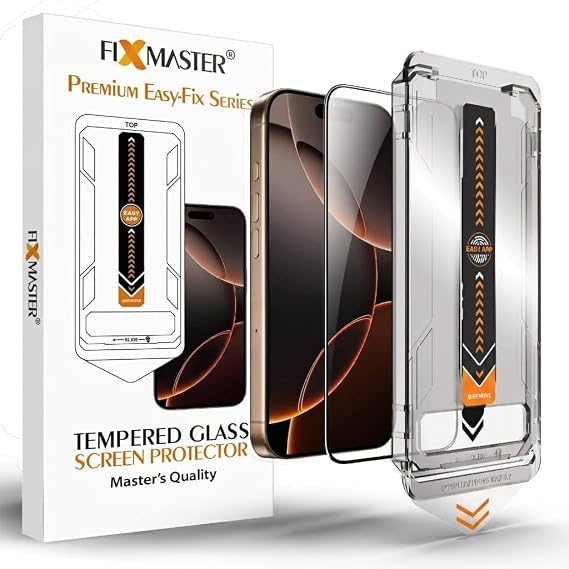 Fixmaster iPhone 13 Pro Max - 14 Plus Compatible Ultra Clear HD Tempered Glass, Easy Fix Easy Installation Series High Quality Screen Protector