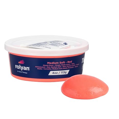 Sammons Preston Therapy Putty, Hand Exerciser, 4 oz, Medium Soft, Red