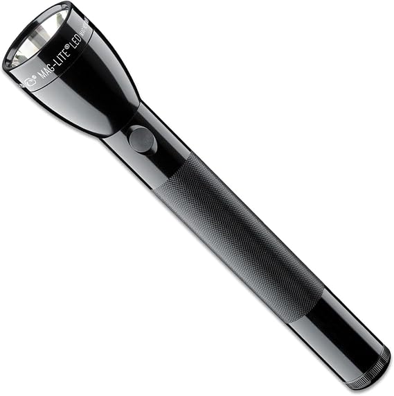 MagLite ML50L 3-Cell C High Lumens LED Flashlight with Adjustable Focus for Precise Beam, High & Low Modes, Long Battery Life, Water-Resistant for Emergency, Outdoor, and Camping Black