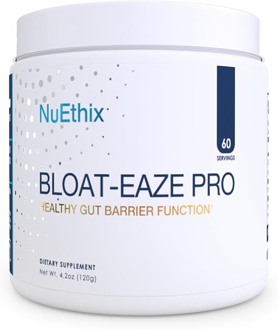 NuEthix Formulations Bloat Eaze Pro Support for Gut Barrier Function Dietary Supplement, 60 Servings