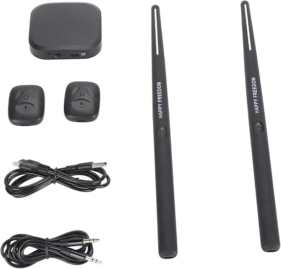 Elektrisches Lufttrommelstock-Set Tragbares Virtuelles Trommelstock-Set mit Pedal Audio-Konverter Elektronische Trommeln mit 3D-Bewegungserkennung für Erwachsene Kinder
