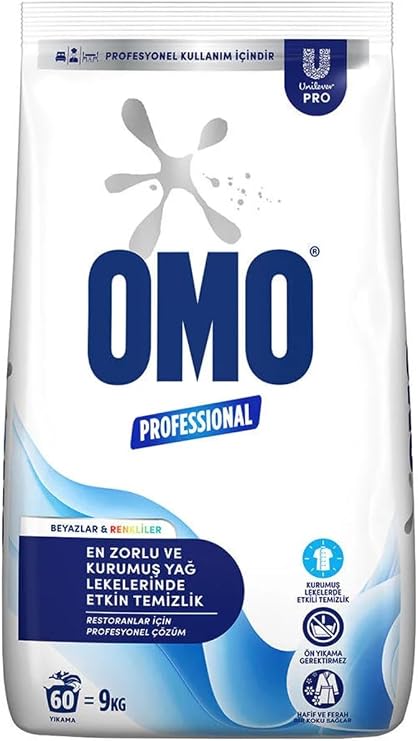 Omo Matik Profesyonel Toz Deterjan 9 Kg Renkli ve Beyazlar