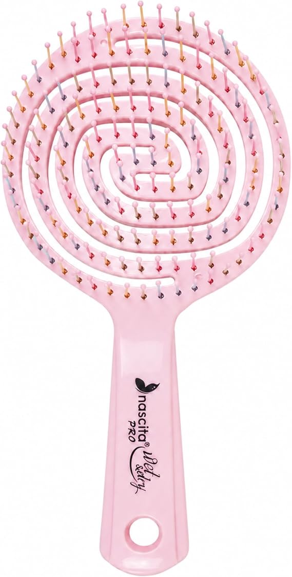 Nascita Pro 3D Flexi Kontrol Açma Tarama Saç Fırçası Pembe - 40