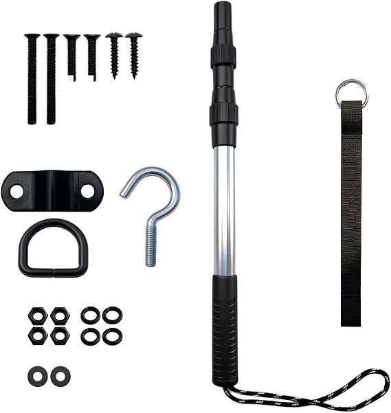 Attic Pull-Down Hook System Kit Includes 1 Extendable Attic Pull Rod,Attic Extension Rod up to 40 Inch,Retractable Ceiling Ladder