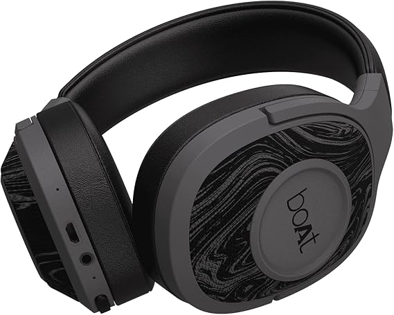 boAt Rockerz 550/Rockerz 558 Over Ear Bluetooth Headphones with Upto 20 Hours Playback, 50 mm Drivers, Soft Padded Ear Cushions and Physical Noise Isolation(Black)