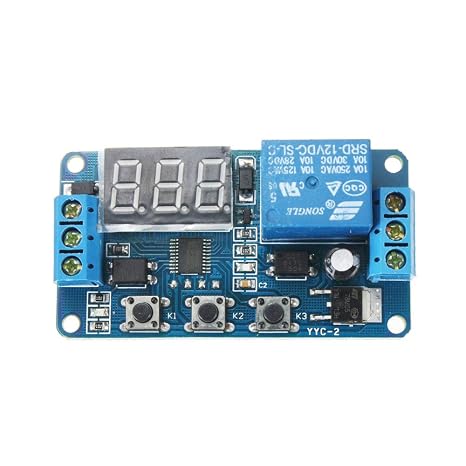 1Pcs Automation DC 12V Time Delay Relay Module LED Display Digital Delay Timer PLC Delay Time Control Switch 0.1Sec to 999Min Adjustable