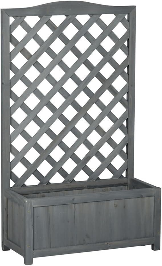 Raised Garden Bed/Garden Bed Galvanized Planter(Natural Wood)