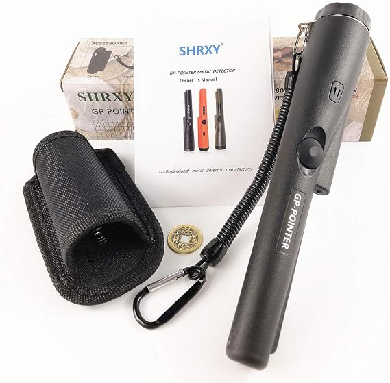 Hand Held Metal Detector Portable Gold Hunter GP-Pointer Black Gold Finder with LED Light for Low Light Uses