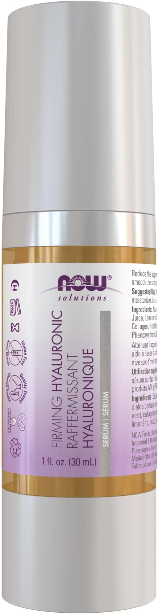 NOW Solutions, Firming Hyaluronic Serum, Smoothing, 1 fl. oz