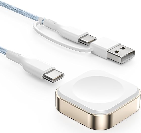 LVFAN Fast Charging USB C & USB A iWatch Charger Cable