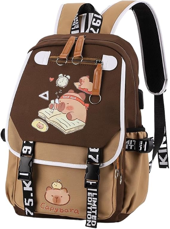 Lushandy Capybara Backpack Cute Capibara Backpack Kawaii Kapibara Back Pack