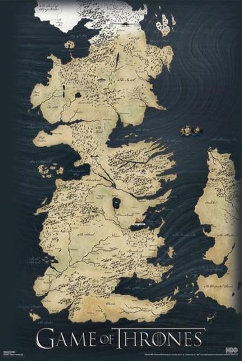 Pyramid Game of Thrones Map Wall Poster