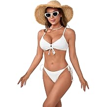 ALLHANA Sexy Bikini Sets for Women Two Piece Swimsuit - String Triangle Bikini Cheeky Boho Gold Brazilian Style Low Rise
