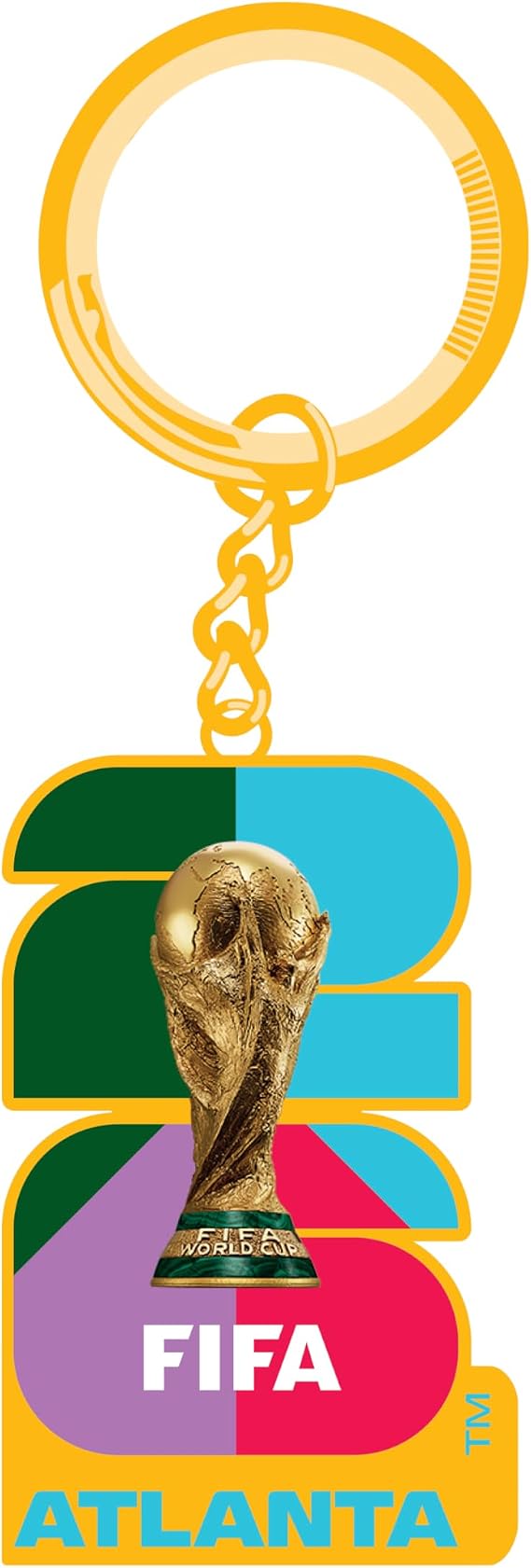 2026 FIFA World Cup Atlanta Host City Keychain – Officially Licensed, Collectible Gift for Fans, Durable Metal Ring for Keys, Backpacks