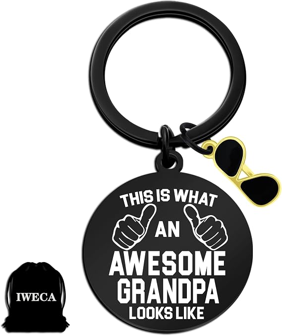 Father's Day Keychain Gift For Grandpa Best Grandpa Gifts For Birthday From Grandduaghter Papa Gifts From Grandkids Great Gigi Gift For Men Grandfather