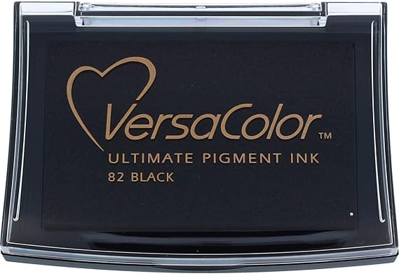Tsukineko Full-Size VersaColor Ultimate Pigment Inkpad, Black , 4 x 4 cm