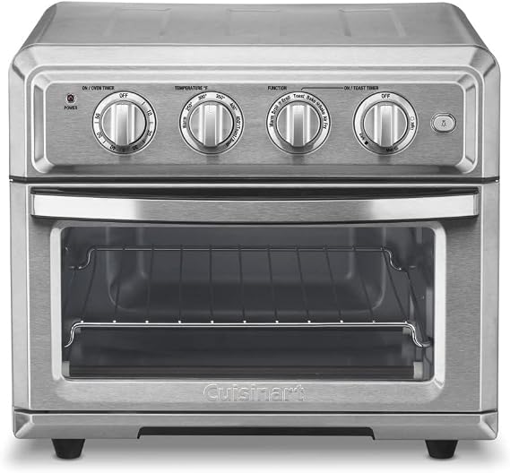 Cuisinart TOA-60 Convection AirFryer Toaster Oven, Premium 1800-Watt Oven with 7-in-1 Functions and Wide Temperature Range, Large Capacity AirFryer with 60-Minute Timer/Auto-Shutoff, Stainless Steel
