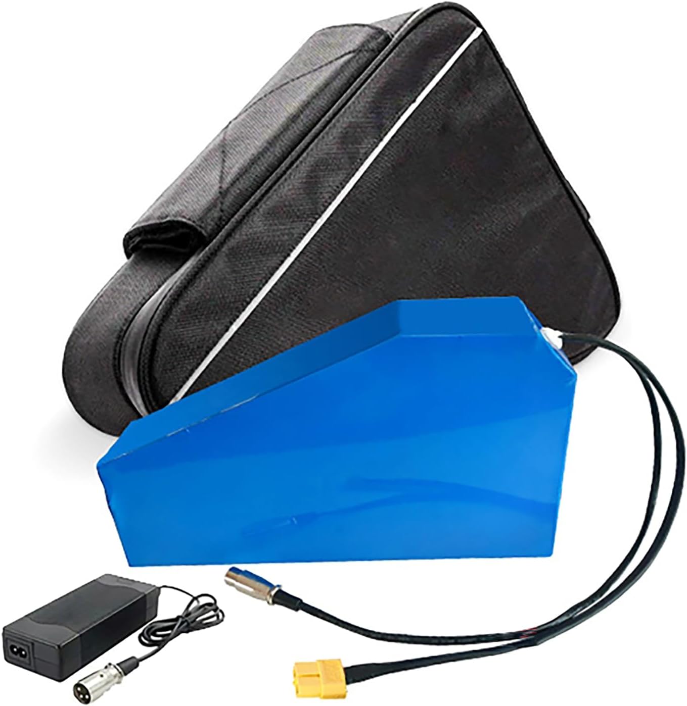 36V 48V 52V Electric Bike Triangle Lithium Battery Pack 20Ah - 30Ah Triangle Ebike Battery with Fast Charger  BMS  Triangle Bag for 0-2000W Motorcycle Mountain Bicycle