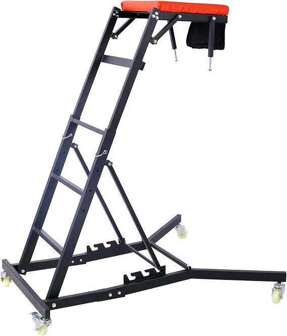 Top Automotive Engine Creeper with Adjustable Height 42.5"-66", 330 LBS Capacity High Top Creeper, Foldable Creeper for Garage, Workshop Repair Maintenance (42.5"-66" Height)