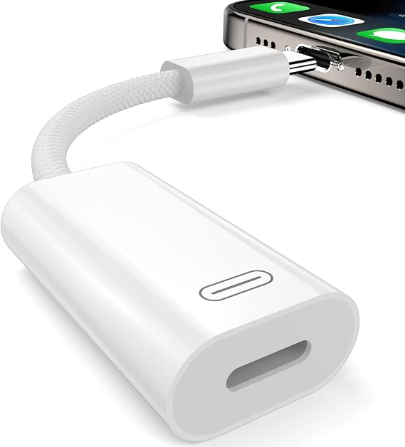 USB C for Lightning Adapter for iPhone 17 Air 16 Pro Max 16e 15 Plus,4 in 1 | Type C Headphone Adapter,Data Transfer,30W PD Fast Charging Car play Adaptor for Apple for iPad A16 10 11 Mini 6 7 Air 4 5 6
