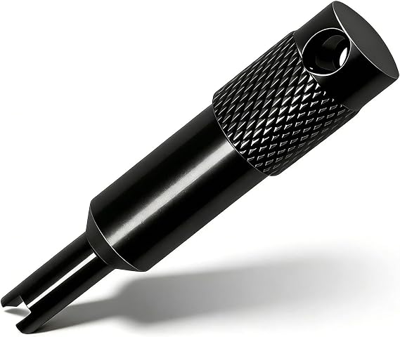 Valve Core Removal Tool, Tire Valve Stem Tool for Car Motorcycle Bike Truck | Easy Removal & Installation of Standard Valve Cores in Tube or Tubeless Valve Stems, with Knurled Grip and Keychain Hole