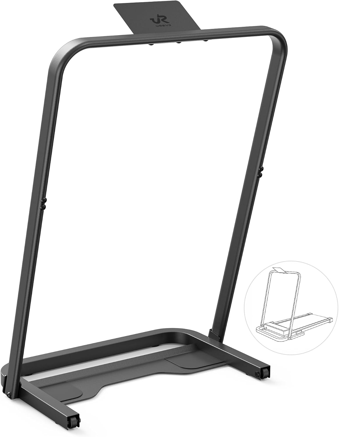 UREVO Walking Pad Handle Bar Only, Universal Compatible for Walking Pads 23.6'' Wide, Transform WalkingPad Into a Treadmill in Seconds, Easy Moving with Wheels, Quick Assembly, Sturdy Design, Black
