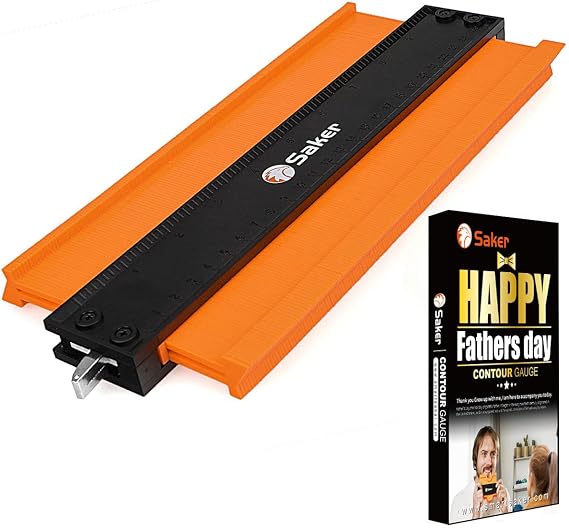 Saker Contour Gauge Profile Tool with Lock 10Inch, Father's Day Packaging