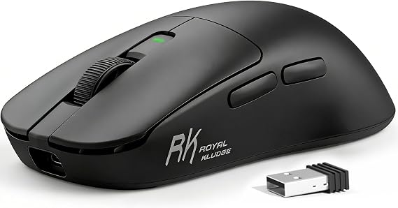 RK ROYAL KLUDGE MO3 Wireless Gaming Mouse, 48g Lightweight PC Mice, Black