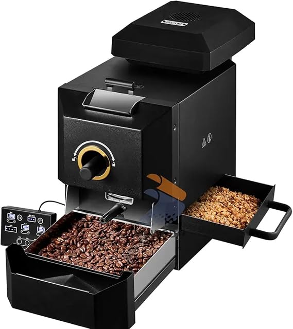 Electric Coffee Bean Roaster, 200-500g Commercial Drum Coffee Bean Roasting Machine With Intelligent Operation Panel, for Cafes, Restaurants, Bars, Hotels, Offices