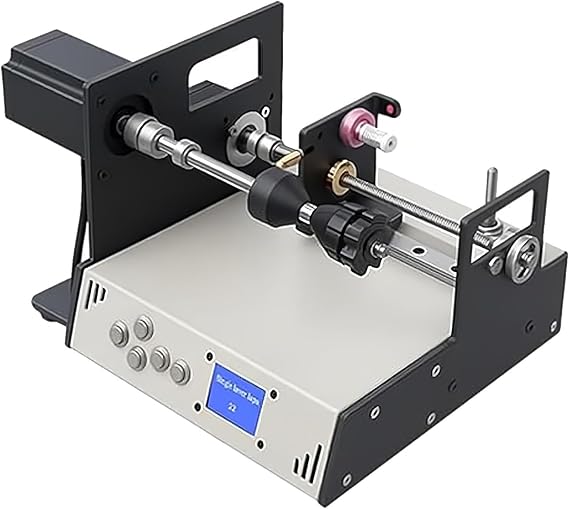 Coil Winding Machine with LCD Display, ±0.01mm Precision, 2-15 Laps/s for Fishing Line, Cable, Tube and Wire Applications