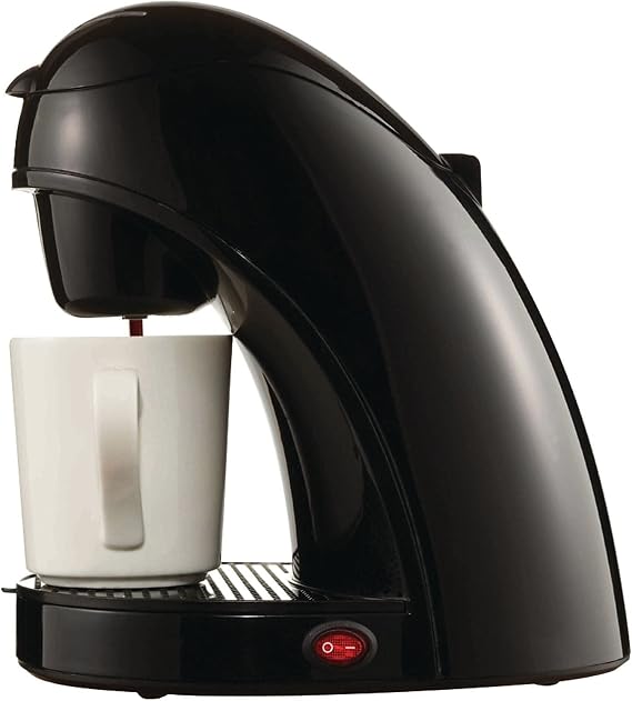 Brentwood TS-112B Single Serve Coffee Maker with Mug, Black