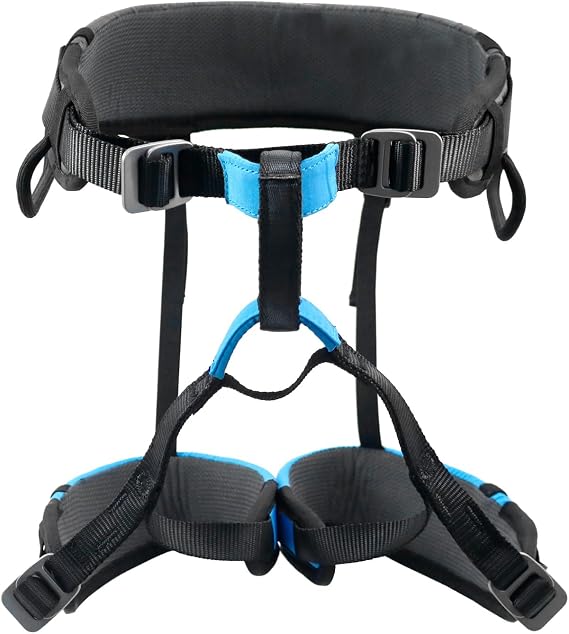 NewDoar Climbing Harness Professional Mountaineering Rock Climbing Harness, Thin & Lightweight Half Body Harness Men Women for Tree Climbing, Fire Rescuing Rappelling Safety Belt