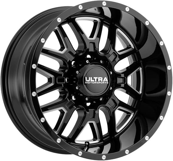 Ultra 203BM Hunter 20x9 8x165.1 +18mm Black/Milled Wheel Rim
